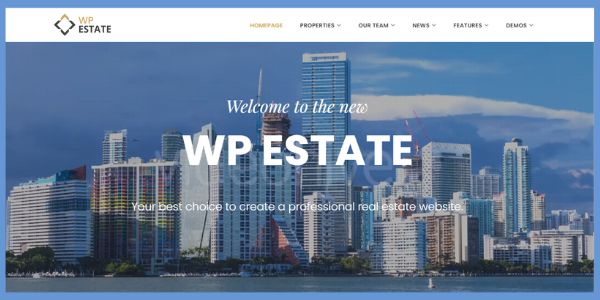 WP Estate homepage