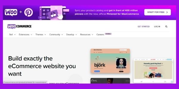 woocommerce homepage