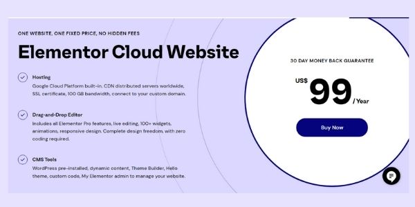 elementor pricing page