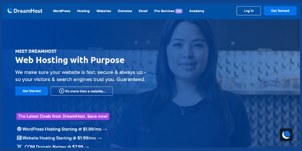 Dreamhost, "best web hosting for beginners"